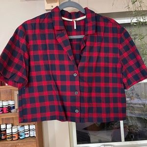 Free people flannel crop
